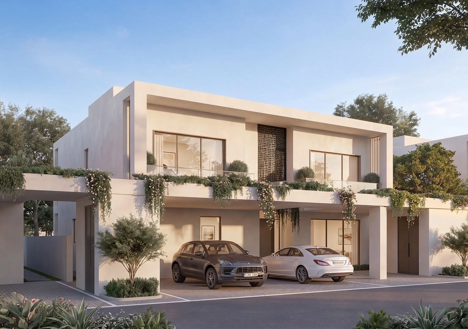 Wadeem Gardens 4-bedroom Modernist villa, architectural render