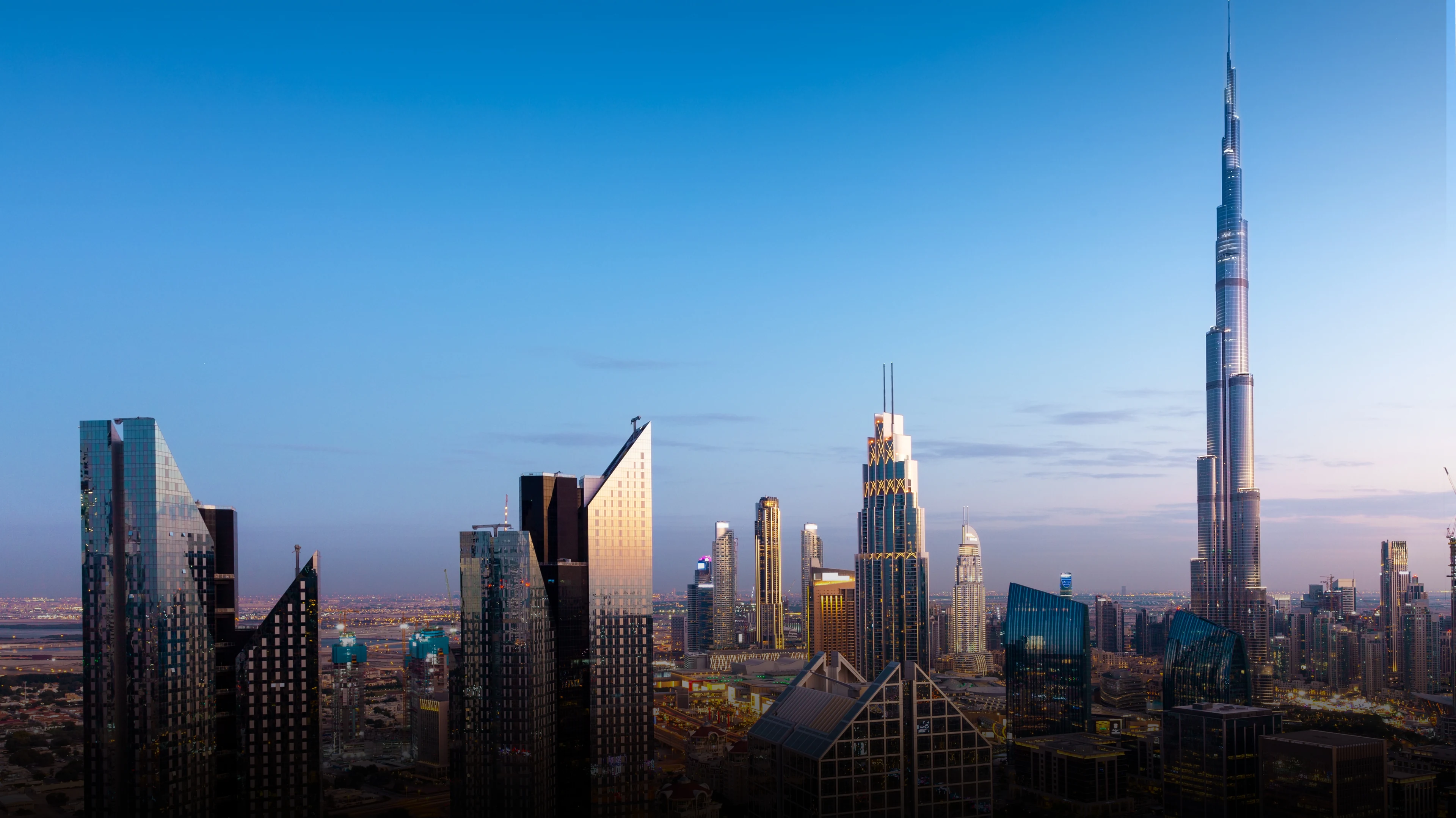 Dubai skyline with the Burj Khalifa